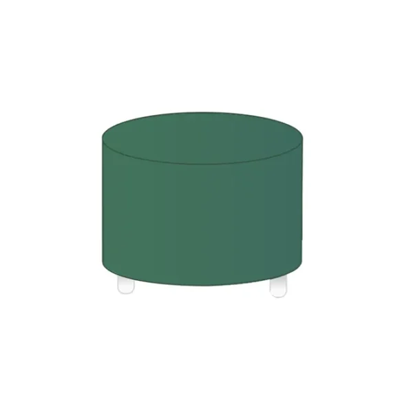 Funda protectora de rafia verde para mesa redonda de jardín